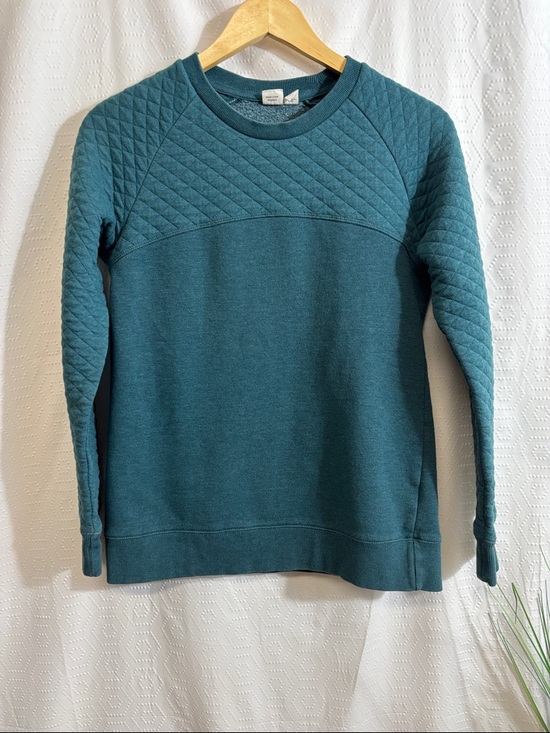 tentree Tops - Tentree 10 teal sweatshirt quilted organic